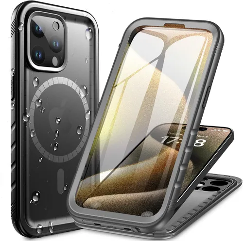 Miniatura 27 de Cozycase Funda Compatible con iPhone 12 Pro Max Funda Impermeable, Protector de Pantalla Integrado, Funda Protectora de Cuerpo Completo, Funda Negro