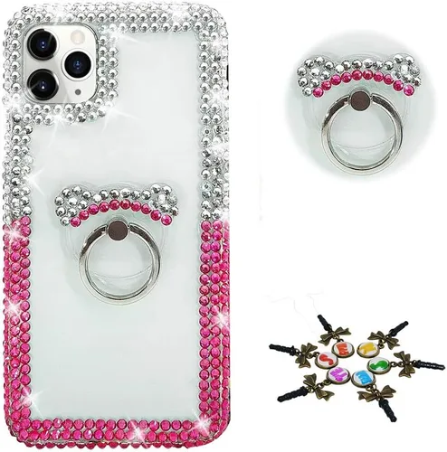 Miniatura 45 de Sparkle - Funda para teléfono compatible con Samsung Galaxy Z Flip 2 5G - Elegante - Funda 3D hecha a mano con diseño de diamantes de imitación