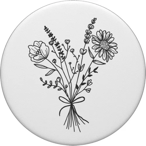 Miniatura 3 de PopSockets PopSockets Swappable PopGrip PopGrip de flores silvestres blancas