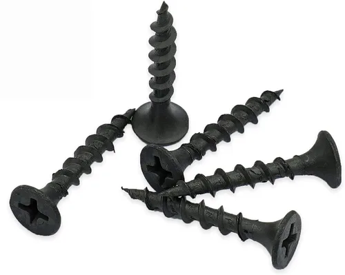 Tornillos para paneles de yeso n.º 6 x 1, cabeza de corneta de rosca gruesa, tornillos para paneles de yeso recubiertos de fosfato, 70 unidades