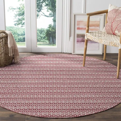 Miniatura 27 de SAFAVIEH Colección Montauk - Alfombra decorativa de 3 x 5 pies, color marfil y negro, hecha a mano de algodón estilo bohemio rural, ideal para zonas