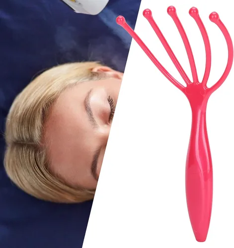 Miniatura 7 de Agatige Masajeador de cabeza, portátil de plástico portátil, masajeador de cuero cabelludo para el crecimiento del cabello, rascador de cabeza