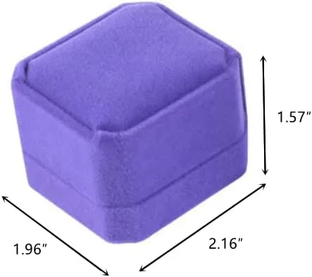 Miniatura 2 de YZWDTGS Paquete de cajas de terciopelo para anillos, caja de joyería con colgante de pendientes, cajas de regalo para aretes de anillo, exhibición