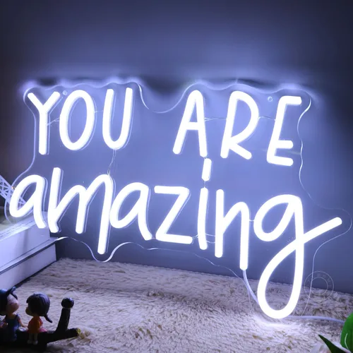 Miniatura 2 de SYLHOME Letrero de Luz de Neón LED Eres Increíble para Dormitorio de Niñas y Niños, Sala de Estar, Salón de Clases, Decoración de Pared Inteligente