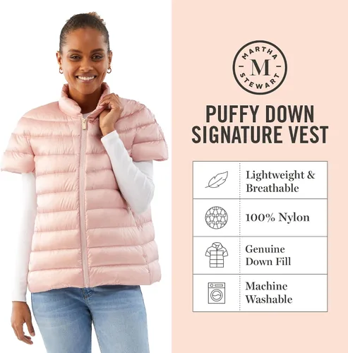Miniatura 4 de Martha Stewart - Chaleco inflado de mujer - Chaqueta de plumón para mujer