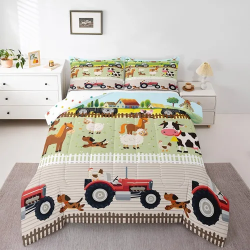Miniatura 51 de Feelyou - Juego de funda de edredón para niños, castillo rosa, tamaño individual, lindo juego de edredón con moño, juego de cama para niños y niñas
