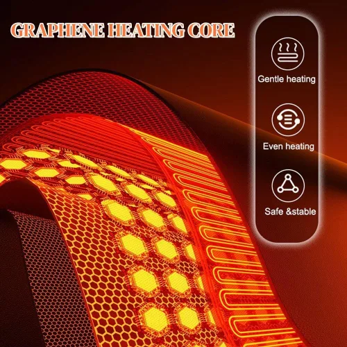 Miniatura 4 de Tapete eléctrico de grafeno, alfombra eléctrica con calefacción, calentador de piso interior con temporizador, calentamiento rápido, para oficina