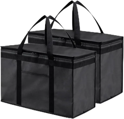 Miniatura 37 de NZ home Durable 3XL PRO Bolsa Térmica Aislada y Calentador de Alimentos para Entrega y Compras de Comestibles con Cremallera Superior, Azul Grado
