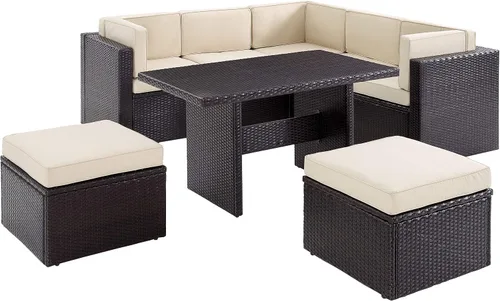 Miniatura 8 de Crosley Furniture Palm Harbor - Silla seccional para exteriores sin brazos, sillas de mimbre para patio, porche, terraza, patio trasero
