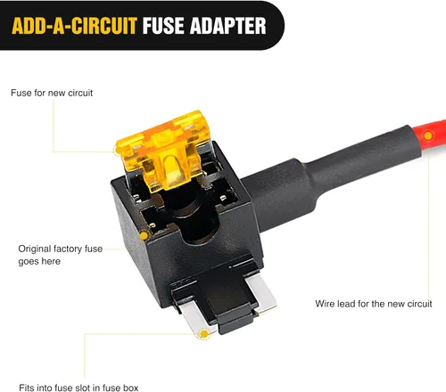 Miniatura 5 de Nilight - 50038R - Juego de 10 adaptadores de fusible de circuito adicional de 12 V para automóvil con 5 amperios de perfil bajo mini fusibles de 10