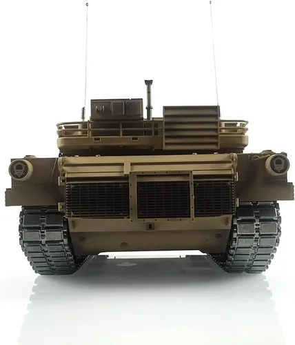 Miniatura 4 de Heng Long US en stock, RC Tank 1/16 7.0 Abrams RTR RC Tank 3918 360° Torreta Barril Recoil Metal Track Unidad de fumar Tanque de batalla Vehículos