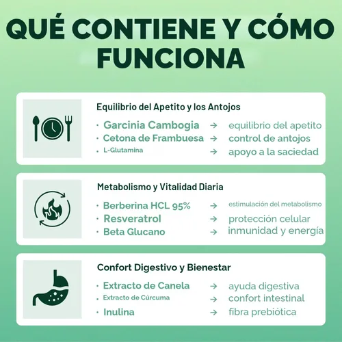 Miniatura 2 de GLP-1 - Gomitas de apoyo – Suplemento de control del apetito y antojo sin azúcar con berberina, canela, cúrcuma, garcinia y cetonas de frambuesa