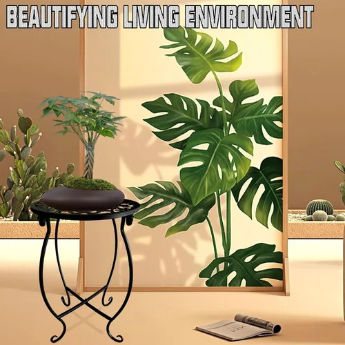 Miniatura 3 de Soporte para plantas para interiores y exteriores, soporte para macetas de 15 pulgadas de alto, soporte redondo de esquina de metal para maceta