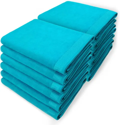 Miniatura 12 de Kaufman - Toallas de baño de terciopelo de color sólido, toalla de playa, toalla de piscina, 100% algodón, 30 x 60 pulgadas, toalla absorbente