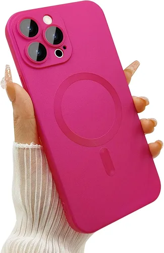 Miniatura 13 de Funda magnética ankofave para iPhone 13 Pro, funda para mujer, diseño mate de lujo suave y metálico con protector de lente de cámara, compatible