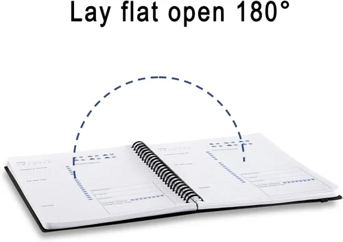 Miniatura 4 de UtyTrees Planificador diario sin fecha: 5.7 x 8.5 pulgadas, 144 páginas, cuaderno de lista de tareas diarias, diario con planificador de comidas