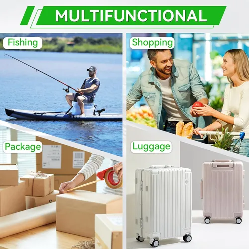 Miniatura 5 de Báscula de peso de equipaje de 110 libras, báscula digital de alta precisión, báscula portátil con gozkglb accesorios de viaje, báscula de equipaje