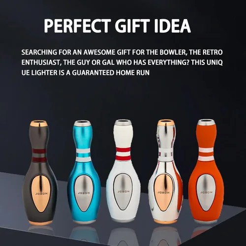 Miniatura 4 de WEQTETJU Encendedor de antorcha, fresco, único encendedor de boliche, ajustable, recargable, resistente al viento, regalo para hombres