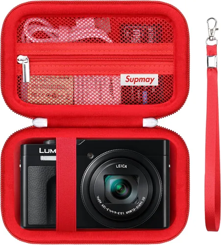 Miniatura 9 de Funda para cámara Panasonic LUMIX ZS99/ZS300/TZ99/LX10/ZS200D/ZS200/ZS80D/ZS80/ZS100/ZS70/ZS60 - Funda protectora con bolsillo de malla para Negro