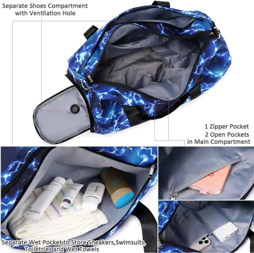 Miniatura 5 de Bolsa de baile para niñas, bolsa deportiva para niñas, niños, bolsa de gimnasio para niños, bolsa de ballet para niños, bolsa de noche