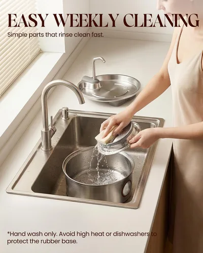 Miniatura 8 de Fuente de agua para gatos de acero inoxidable, fuente ultra silenciosa para gatos de 108 onzas / 3.2 L para beber con cuenco de agua extraíble