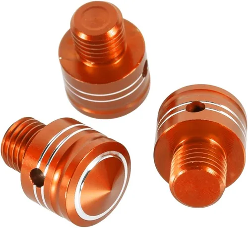 Miniatura 8 de Tornillos para espejo de motocicleta M10x1.25 de aluminio, 3 piezas en 1, juego universal para scooter, Street Bike Motocross, Cafe Racer (negro)