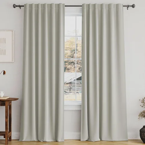 Miniatura 85 de Turquoize Cortinas Opacas para Tratamiento de Ventana con Trabillas Traseras para Sala de Estar/Dormitorio, Tratamientos de Ventana con Aislamiento