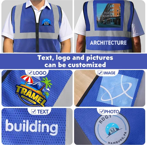 Miniatura 5 de Chaleco de seguridad personalizado Clase 2 Chaleco reflectante de alta visibilidad