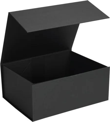Miniatura 25 de Paquete de 4 Cajas de Regalo de 12x6x4 Pulgadas con Tapas de Cierre Magnético, Caja Negra Magnética para Boda, Propuesta de Padrinos y Damas
