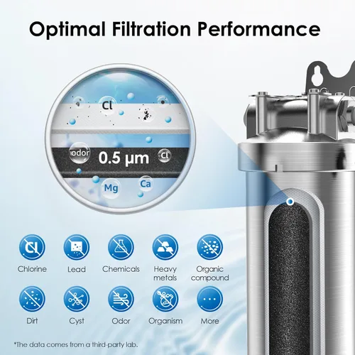 Miniatura 2 de Waterdrop AS08 - Sistema de filtro de agua para debajo del fregadero, filtro de agua para debajo del fregadero, 5 veces la vida útil, reduce