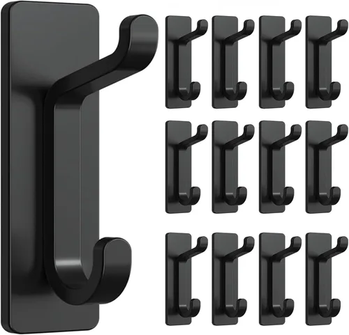 Miniatura 7 de Ganchos de Pared Autoadhesivos para Colgar: Extra Fuertes 13 LB, Gancho para Abrigo, Toalla en Baños, Ducha, Cocina, Pared, Gancho de Puerta, Níquel