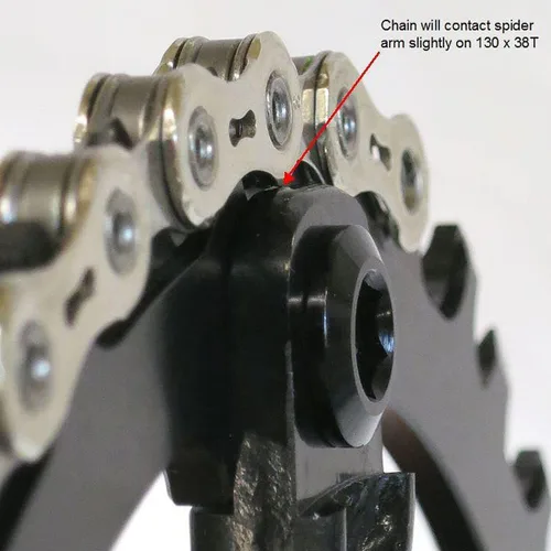 Miniatura 5 de Wolf Tooth 110 BCD Gravel/CX/Platos de bicicleta de carretera (44 dientes, Drop-Stop B) bike-chainrings-and-accessories