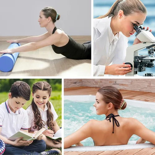 Miniatura 2 de JessLab Lazos para el cabello en espiral para mujeres, paquete de 10 sujetadores de cola de caballo sin rastro y sin daño, bandas para el cabello