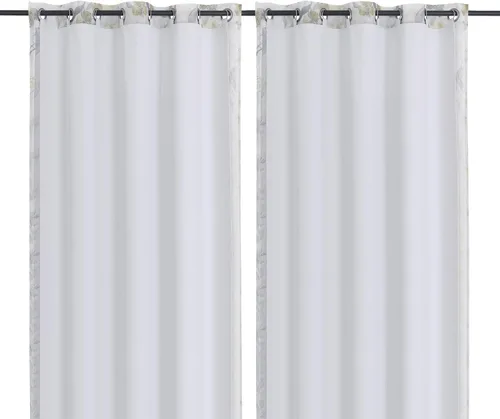 Chyhomenyc Revestimientos de cortina opacas para ventana con 18 anillos, forro 100% opaco con aislamiento térmico para cortinas de 84 pulgadas, cada