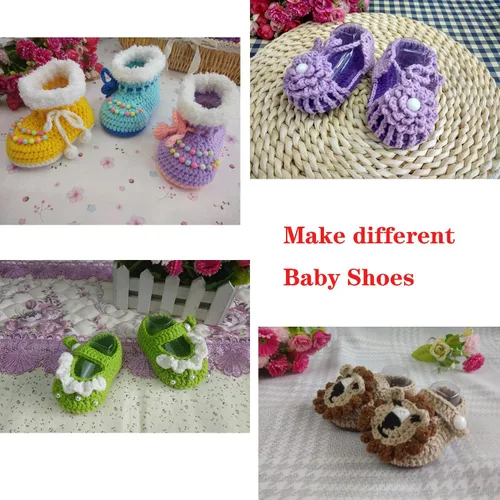 Miniatura 4 de 50 piezas de plástico transparente para pies de bebé botines de bebé calcetines de ganchillo escaparate zapatos para niños pequeños soporte