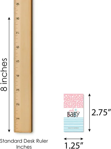 Miniatura 5 de Big Dot of Happiness Baby Gender Reveal – Mini Candy Bar Wrapper Stickers – Equipo Niño o Niña Fiesta Pequeños Favores – 40
