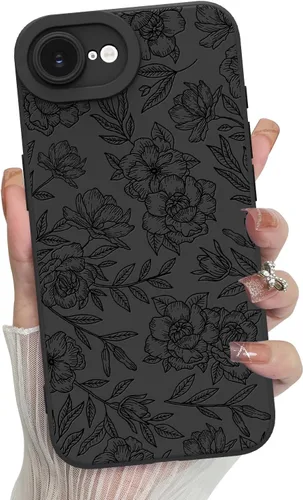 Miniatura 88 de MZELQ para iPhone 12 Pro Max, Funda de silicona con patrón floral de flores y girasoles, rosa, lindo, protección de cámara, funda suave y delgada