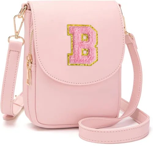 Miniatura 47 de Viverte Bolso Cruzado para Niñas Adolescentes Pequeñas, Bolso Inicial para Celular, Pequeña Cartera para Niños Pequeños, Bolso de Cuero con Tres