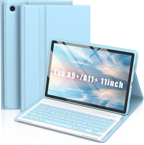Miniatura 8 de MMK Funda para Galaxy Tab A11 con teclado (11 pulgadas 2025, SM-X230, SM-X236B), compatible con Galaxy Tab A9 Plus funda con teclado
