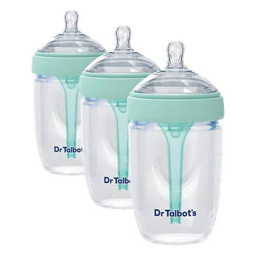 Miniatura 6 de Dr. Talbot's Botella de silicona anticólicos - Biberón autoferilizante para recién nacidos - 8 oz - Aqua