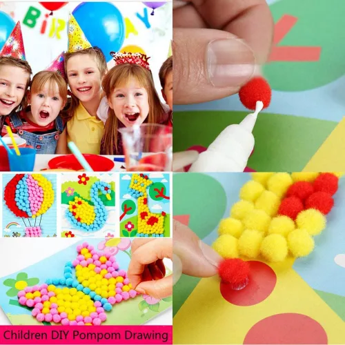 Miniatura 7 de 100 pompones suaves y esponjosos de 0.787 in, bola hecha a mano, decoración de Navidad, suministros de costura para manualidades