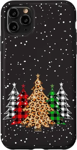 Miniatura 13 de Funda con diseño de árboles de Navidad con estampado de leopardo y cuadros para iPhone 16