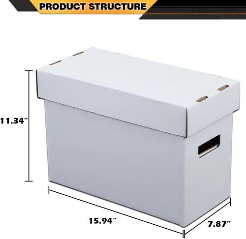 Miniatura 7 de CNNELL Paquete de 3 cajas de almacenamiento para cómics, capacidad para 150-175 cómics, plegable, apilable, a prueba de humedad, cartón archivado