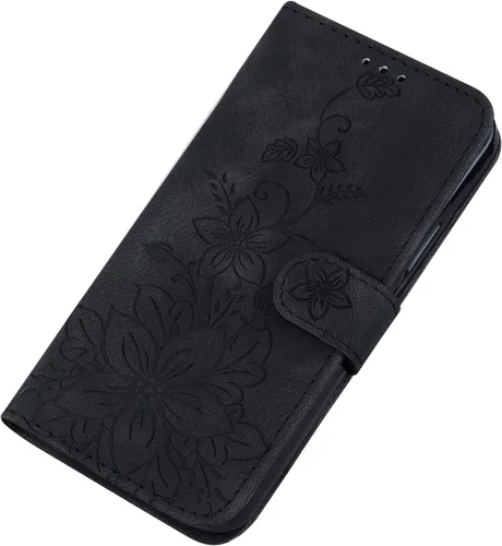 Miniatura 4 de Compatible con Tecno Spark Go 1 4G Flip Kickstand Cover Compatible con Tecno Pop 9 Pro Card Slot Wallet Case Funda Negro