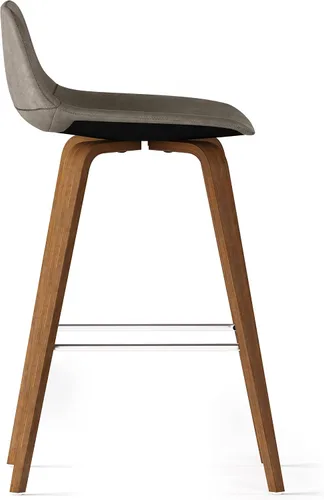 Miniatura 8 de SIMPLIHOME Randolph Taburetes de mostrador (juego de 2) – asientos de cocina tapizados de madera curvada de 28 pulgadas de altura de asiento