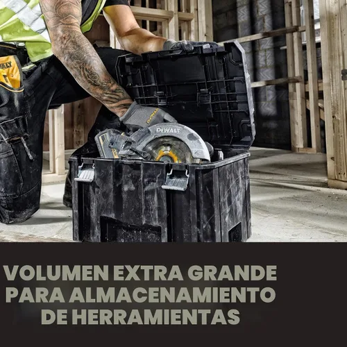 Miniatura 4 de Caja de herramientas DEWALT TSTAK, diseño extra grande, bandeja extraíble para fácil acceso a las herramientas, resistente al agua y a los escombros