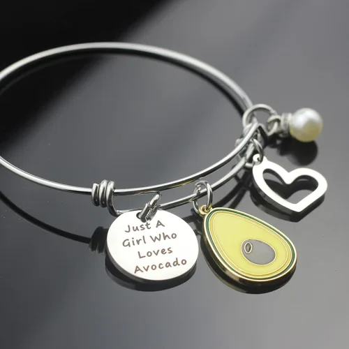 Miniatura 6 de RLZRWAI Divertido collar de aguacate Just A Girl Who Loves aguacate regalo para amantes del aguacate