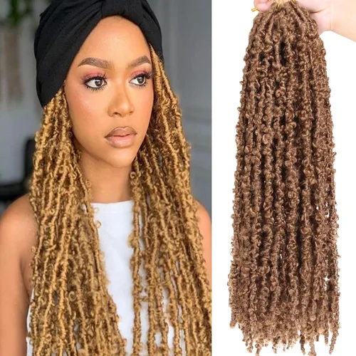 Miniatura 51 de ZRQ Butterfly Locs Cabello de Ganchillo Corto 6 Paquetes Negro Cabello Bob de Ganchillo 8 Pulgadas Locs Sintéticos Desordenados Desgastados Trenzas
