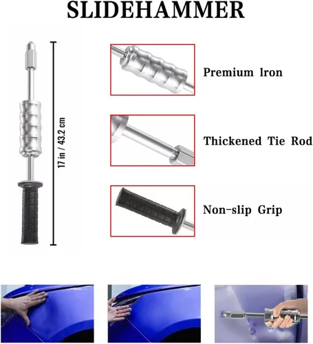Miniatura 5 de Kit de soldador de pernos y extractor de abolladuras de 800VA con martillo deslizante, máquina de soldadura por puntos de 110 V para reparación