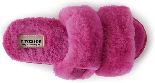 Miniatura 9 de Dearfoams Fireside Benalla - Pantuflas de piel de oveja de doble banda fácil de poner y quitar para mujer
